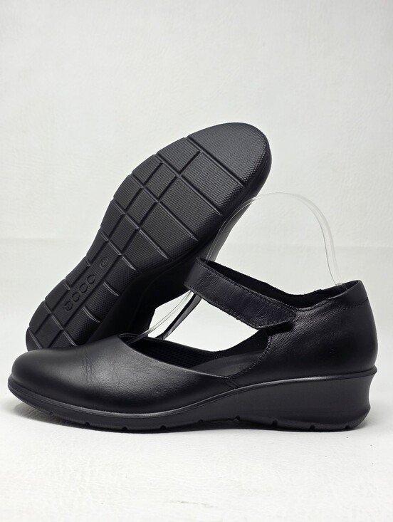 Ecco Shoes - ECCO Womens Felicia Mary Jane Shoes EU 38 US 7-7.5 Black Leather Flats Pre-owned